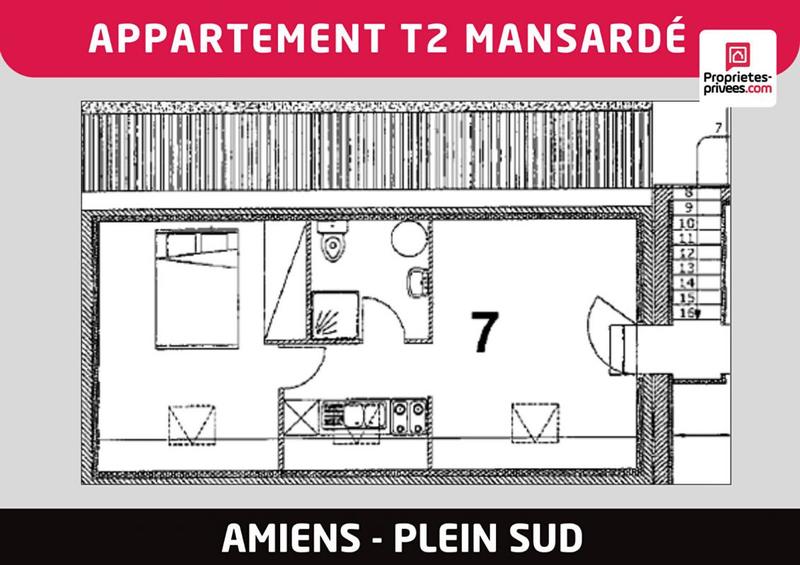 Appartement - 21 m² - 2 pièces