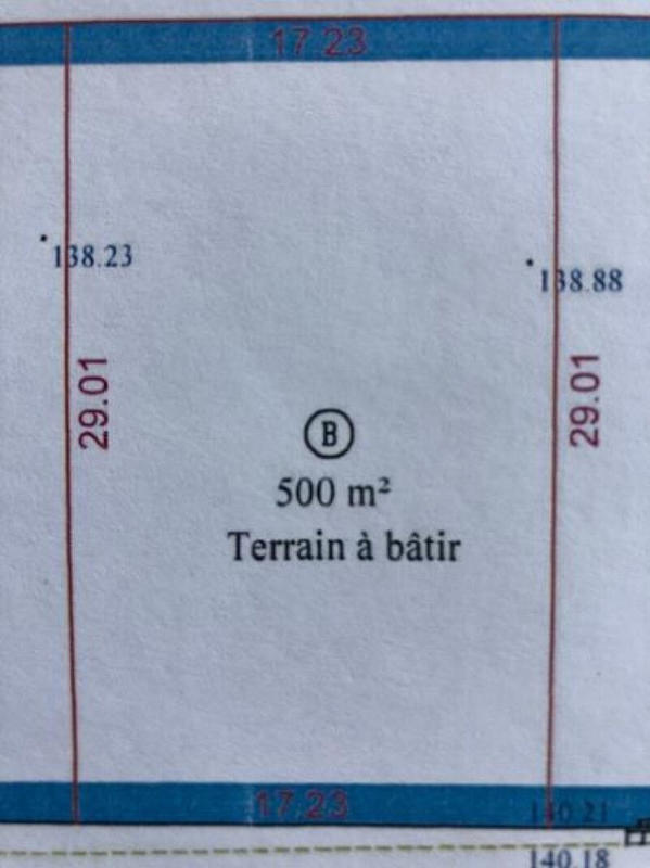 Terrain - 500 m²