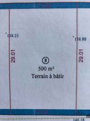 Terrain - 500 m²