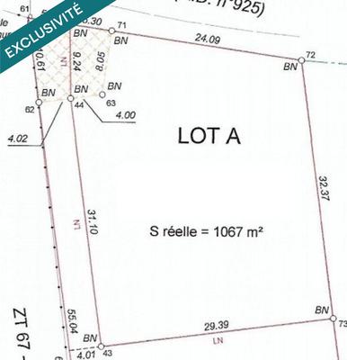Terrain - 1 067 m²