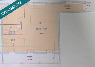 Appartement - 77 m² - 3 pièces