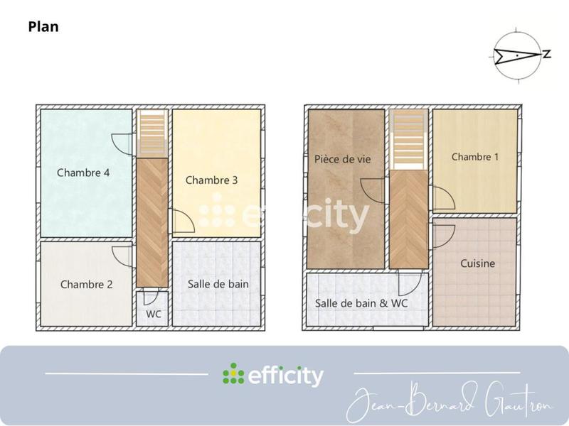 Maison de ville - 86 m² - 5 pièces