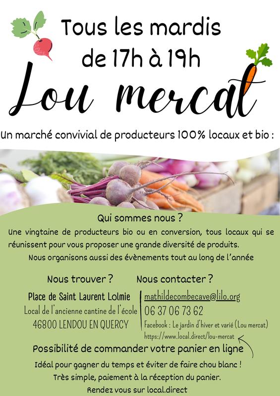 Marché bio à Saint-Laurent-Lolmie