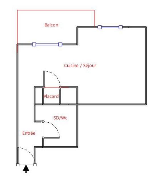 Studio - 23 m² - 1 pièce