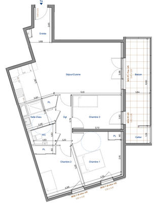 Appartement - 80 m² - 4 pièces