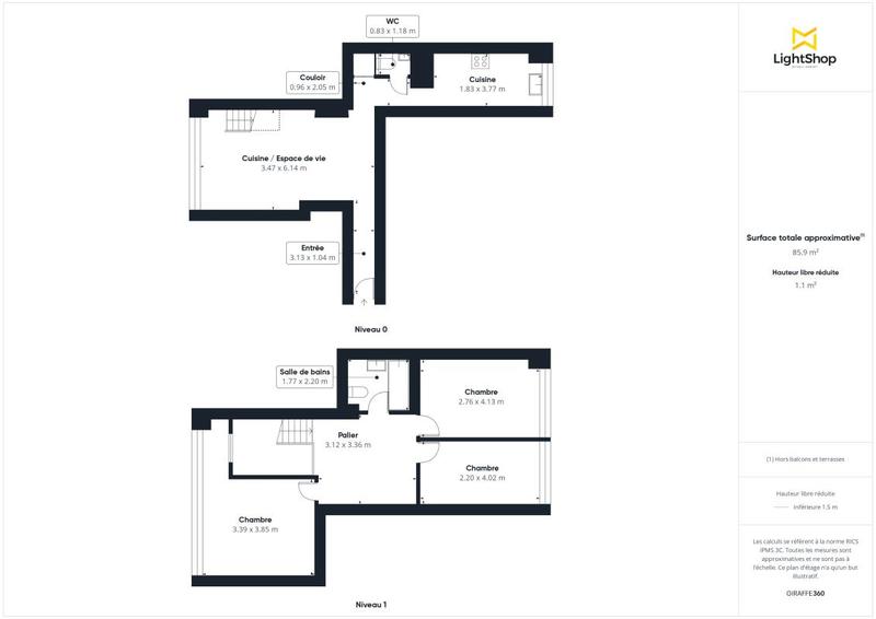 Appartement - 84 m² - 4 pièces