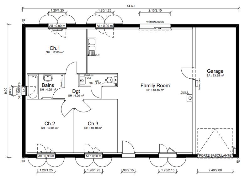 Maison - 85 m² - 4 pièces