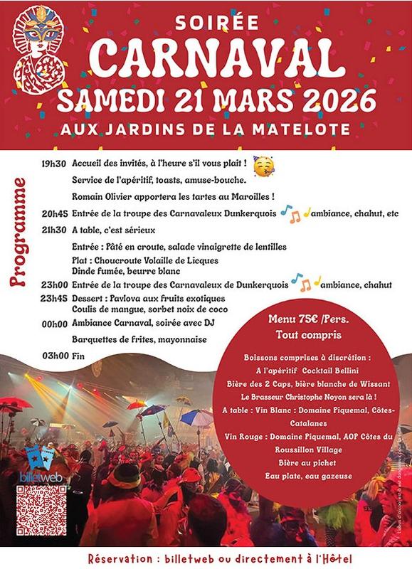 Les jardins de la Matelote : Soirée Carnaval