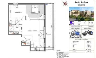 Appartement - 60 m² - 3 pièces