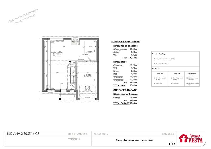 Maison - 90 m² - 4 pièces