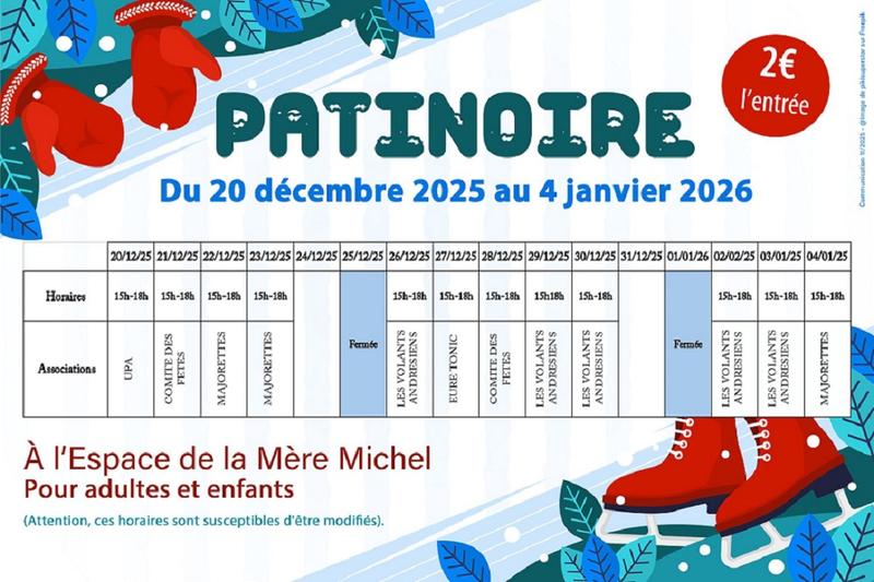 Patinoire de Noël à Saint-André de l'Eure