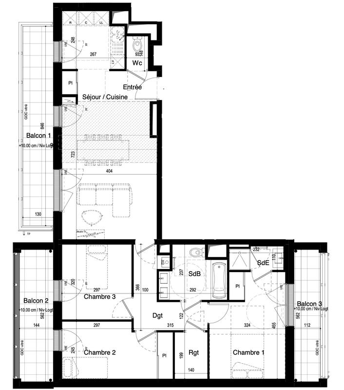 Appartement - 87 m² - 4 pièces