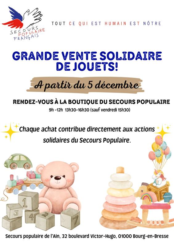 Grande vente solidaire de jouets neufs !