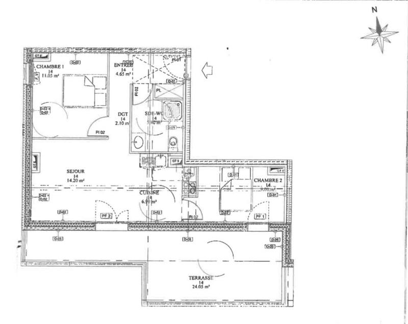 Appartement - 54 m² - 3 pièces