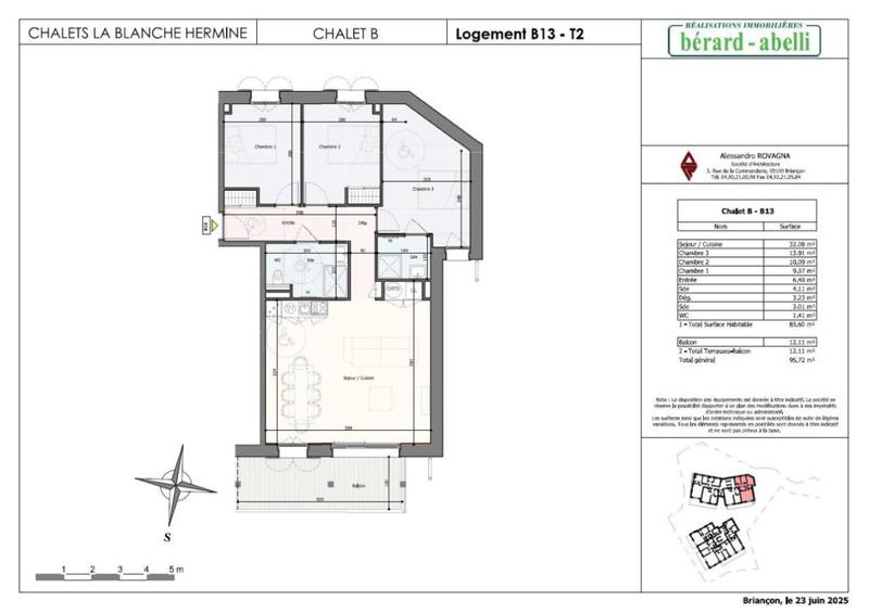 Appartement - 83 m² - 4 pièces
