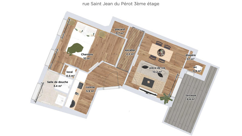 Appartement - 36 m² - 2 pièces