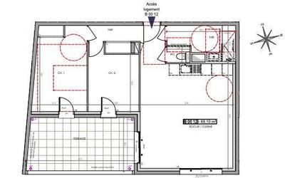 Appartement - 69 m² - 3 pièces