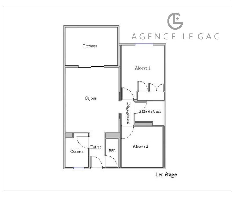 Appartement - 43 m² - 3 pièces