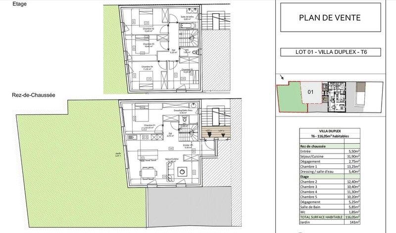 Maison - 116 m² - 6 pièces