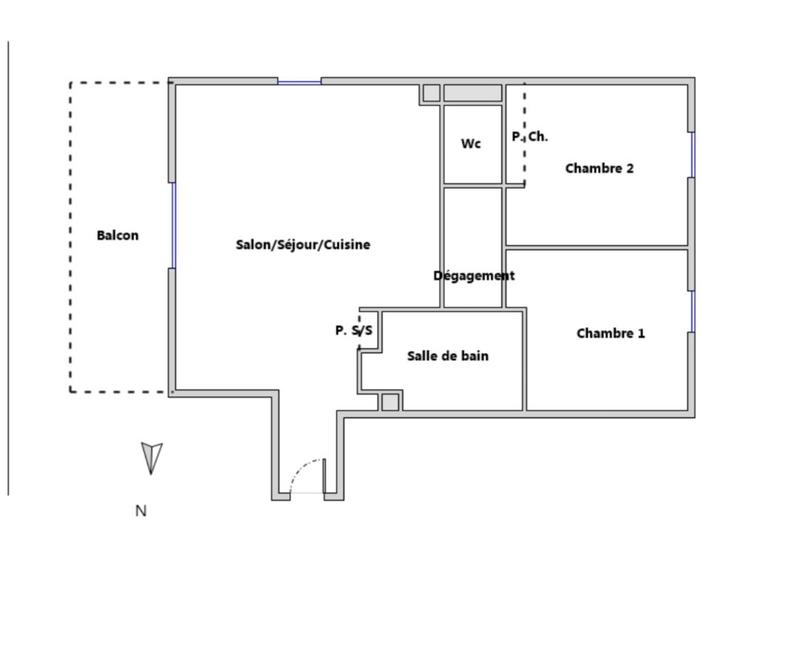 Appartement - 58 m² - 3 pièces