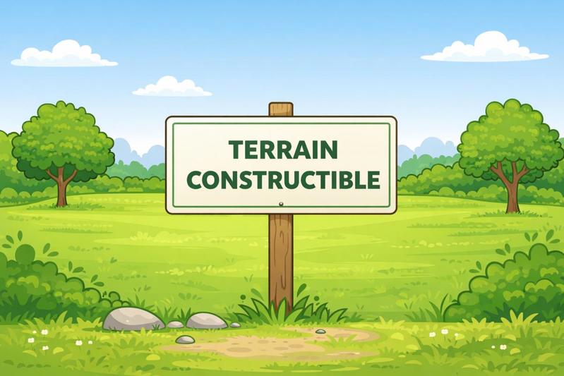 Terrain constructible - 1 721 m²