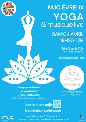 Yoga &amp; Musique Live à la Mjc Évreux
