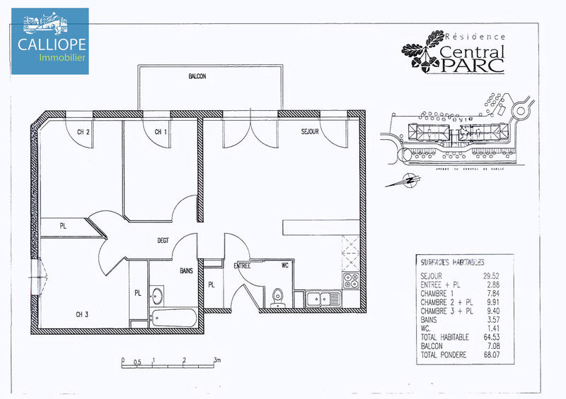 Appartement - 64 m² - 4 pièces