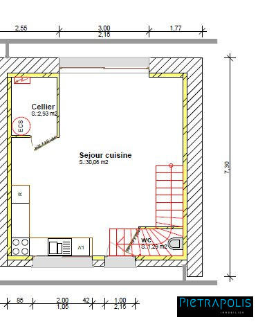 Maison - 80 m² - 4 pièces