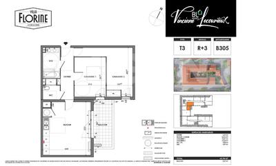 Appartement - 63 m² - 3 pièces