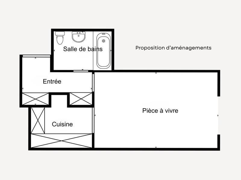 Appartement - 35 m² - 1 pièce