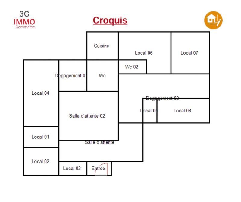 Bureau - 148 m² - 9 pièces