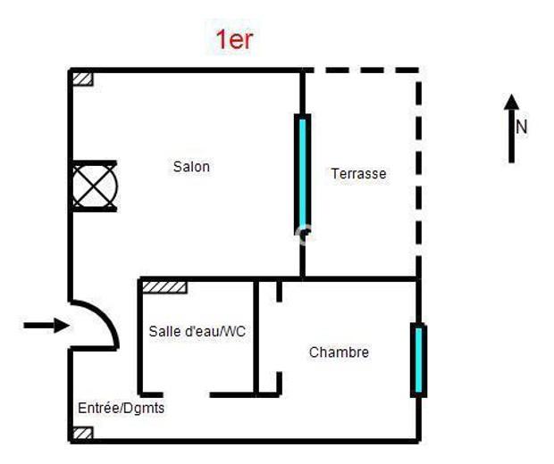 Appartement - 47 m² - 2 pièces