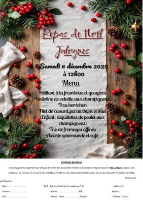 [Noël en Grand Sancerrois] Repas de Noël
