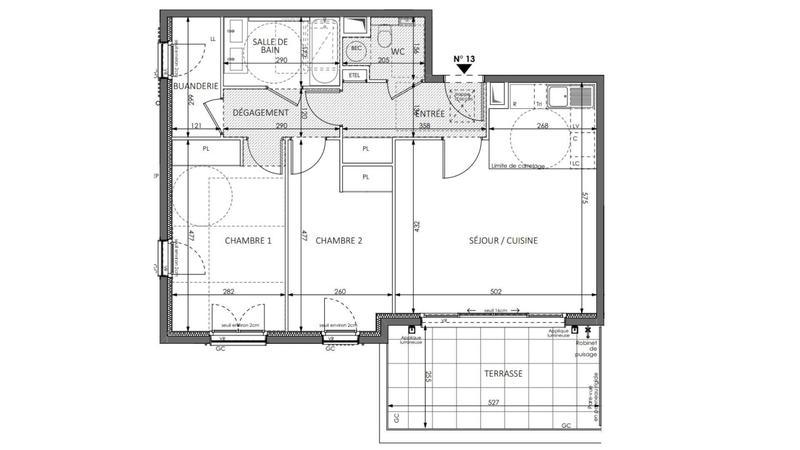 Appartement - 70 m² - 3 pièces