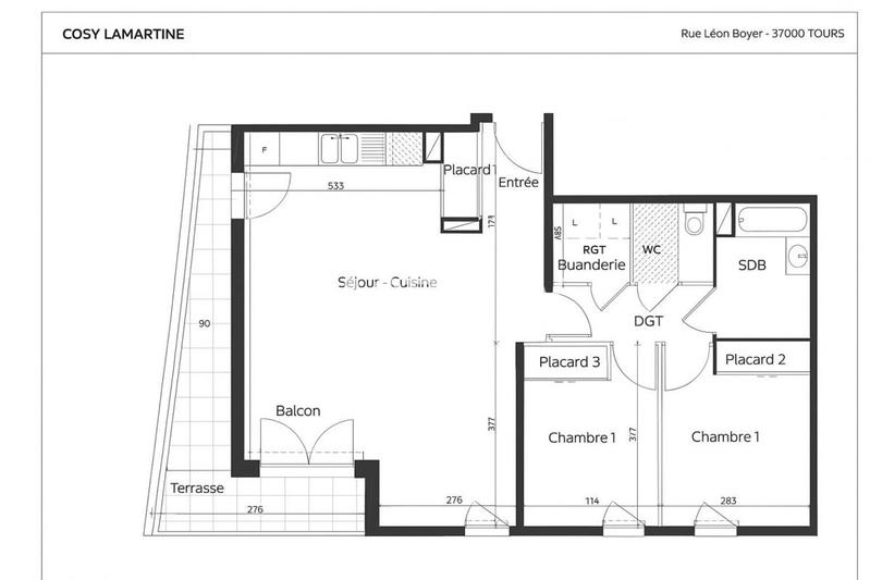 Appartement - 80 m² - 3 pièces