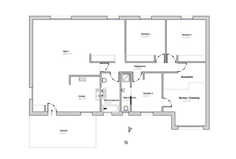 Maison - 142 m² - 6 pièces