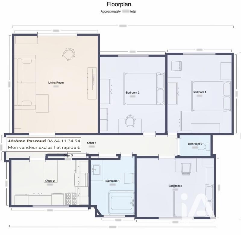 Appartement - 87 m² - 4 pièces
