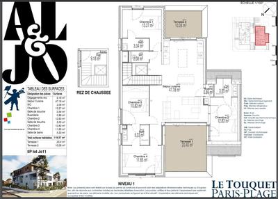 Appartement - 120 m² - 5 pièces