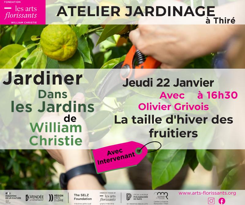 Atelier jardinage Arts Flo : la taille d'hiver des fruitiers