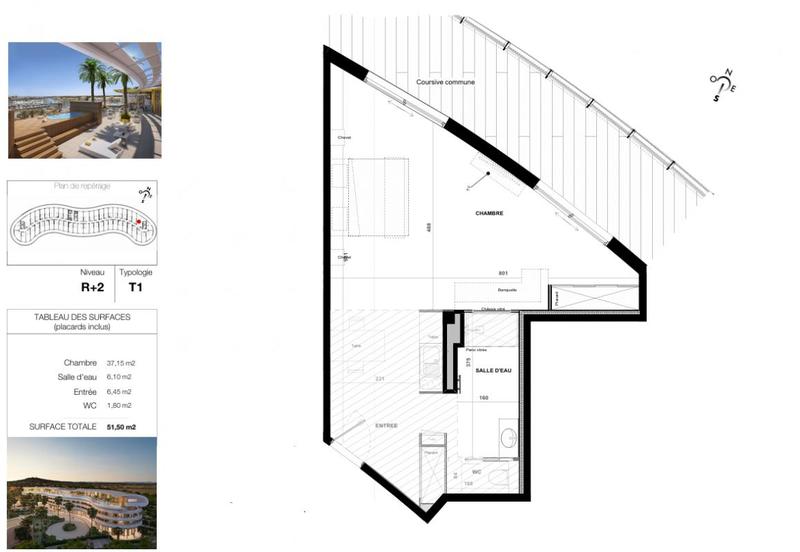 Appartement - 51 m² - 1 pièce