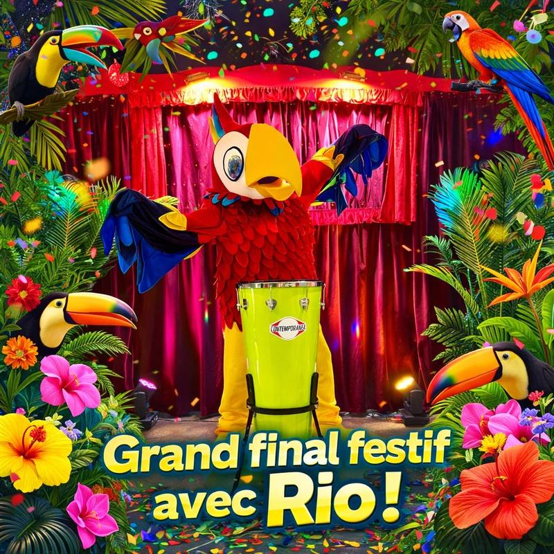 Guignol Rhône Alpes et Rio le majestueux perroquet