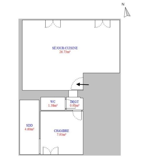 Appartement - 42 m² - 2 pièces