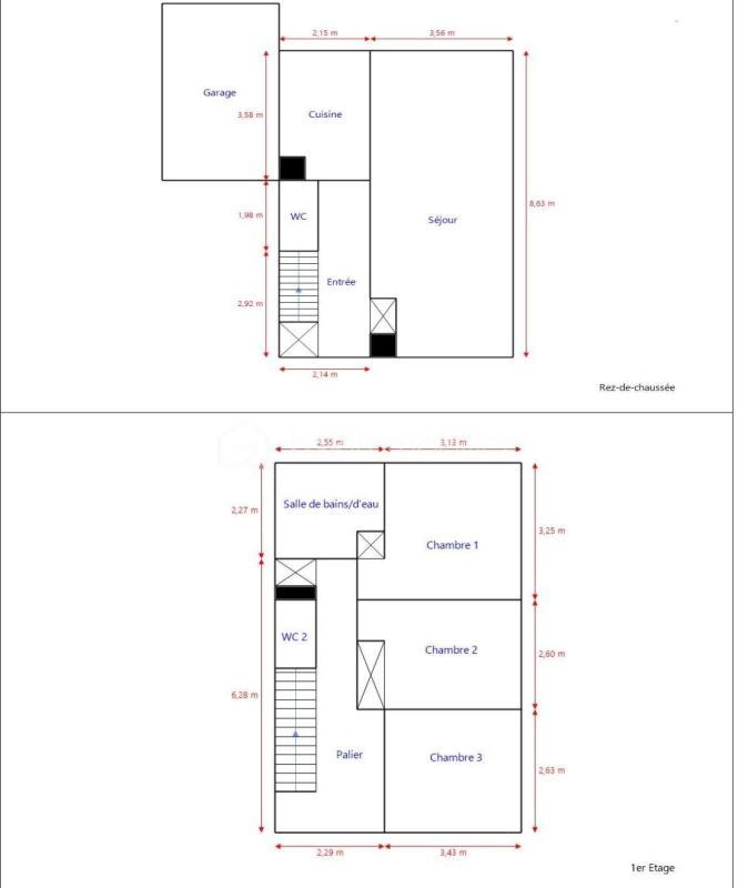 Maison - 90 m² - 4 pièces