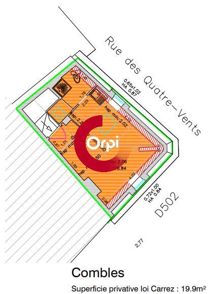 Studio - 19 m² - 1 pièce