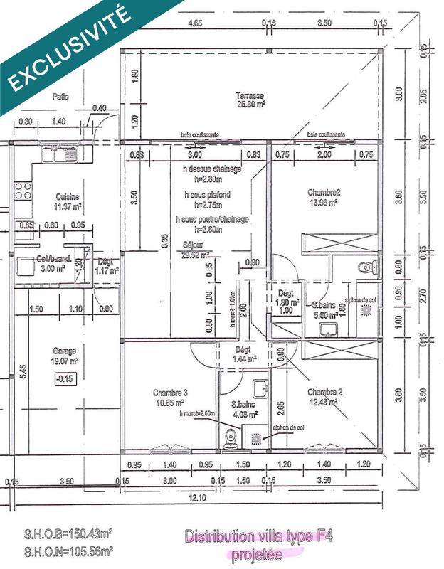 Maison - 113 m² - 4 pièces