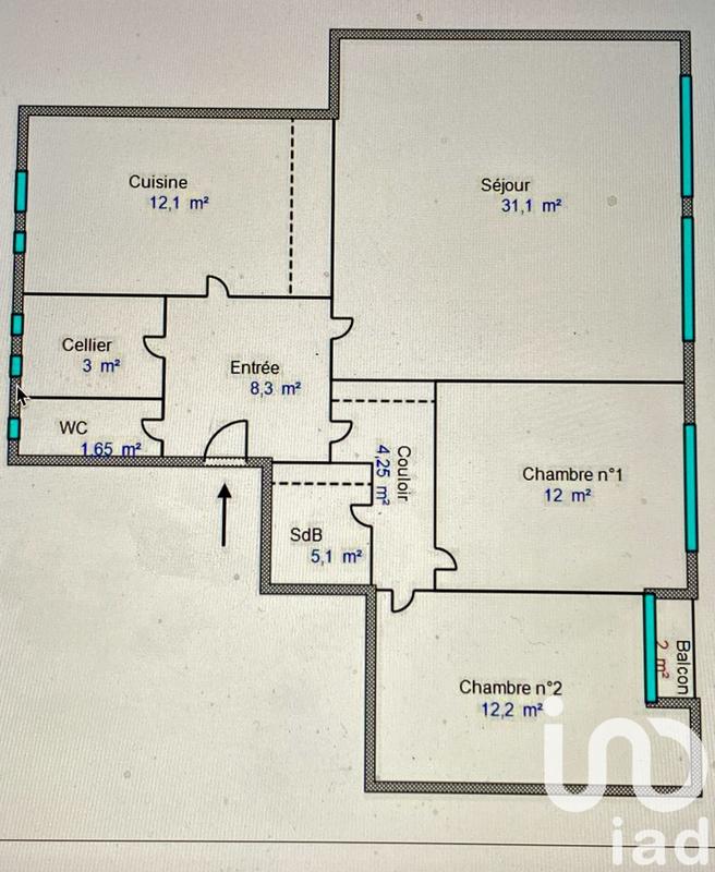 Appartement - 90 m² - 4 pièces