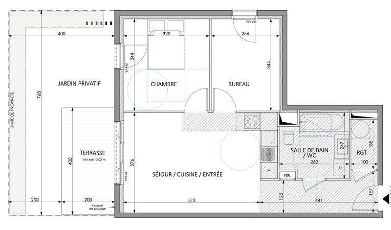 Appartement - 54 m² - 3 pièces