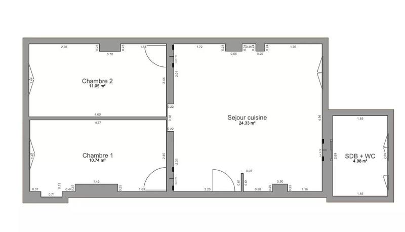 Appartement - 51 m² - 3 pièces