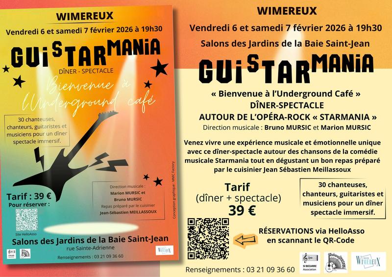Dîner - spectacle &quot; Guistarmania&quot;
