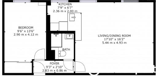 Appartement - 49 m² - 2 pièces